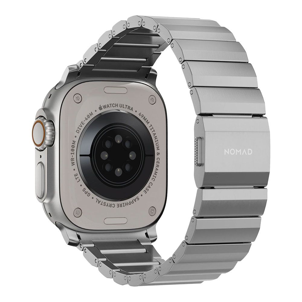 Nomad remienok pre Apple Watch 44-49mm - Titanium Band/Natural Hardware