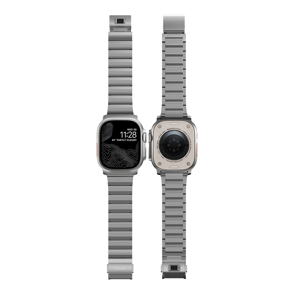 Nomad remienok pre Apple Watch 44-49mm - Titanium Band/Natural Hardware