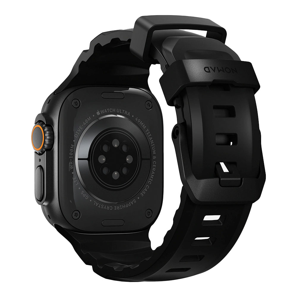 Nomad remienok Rocky Point Band pre Apple Watch 46/49mm - Carbon Black/Black