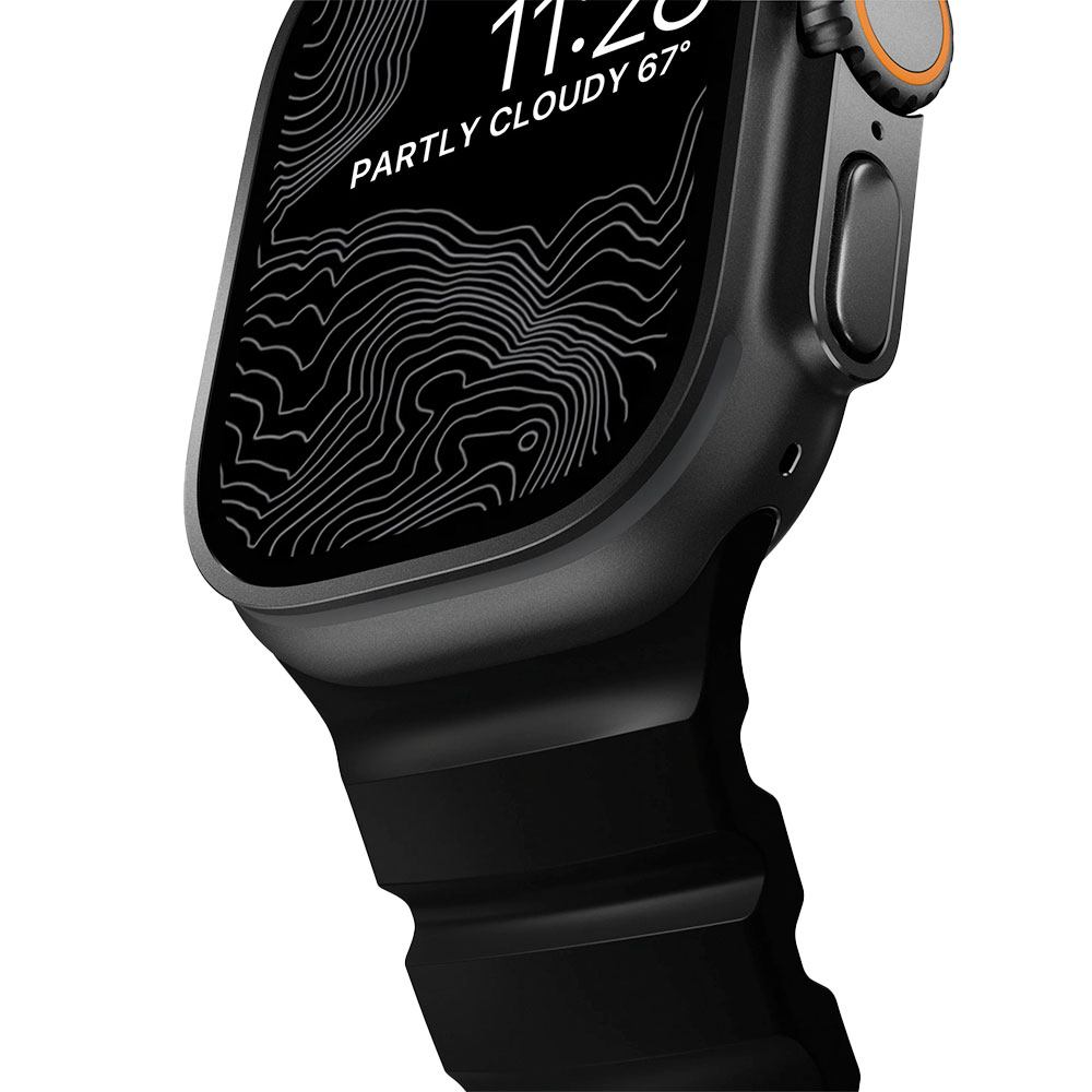 Nomad remienok Rocky Point Band pre Apple Watch 46/49mm - Carbon Black/Black