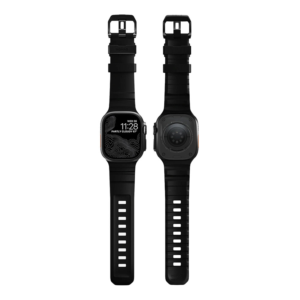 Nomad remienok Rocky Point Band pre Apple Watch 46/49mm - Carbon Black/Black