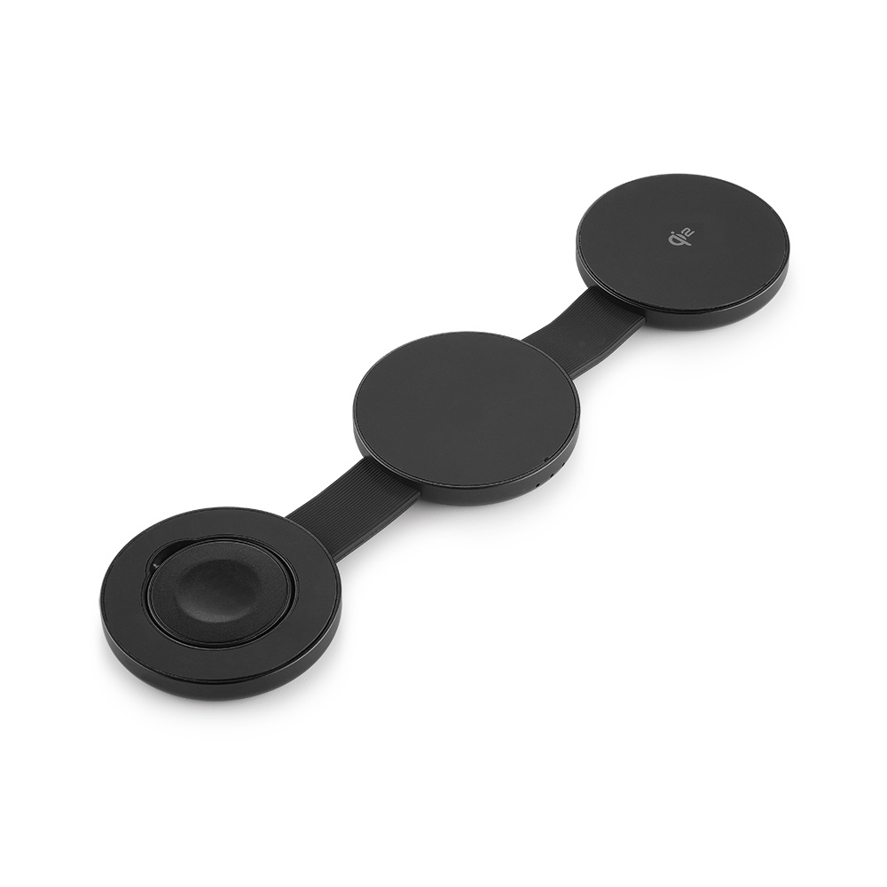 Aiino - Clap 3 in 1 Wireless charger with Qi2 - Black