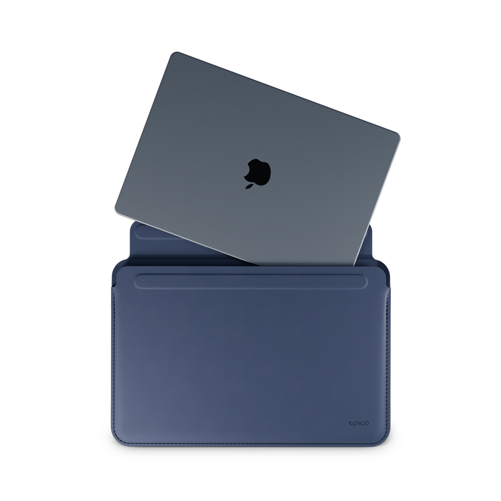 Epico Uni Leather Sleeve pro Macbook Air 13"/Pro 14" - Tmavě modrá