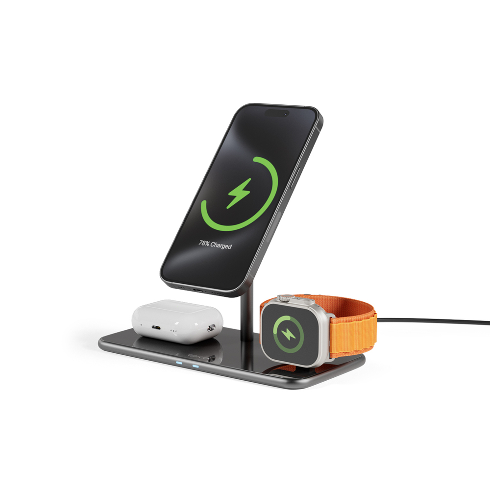 Epico Mag+ Glass Charging Stand MagSafe - Černá