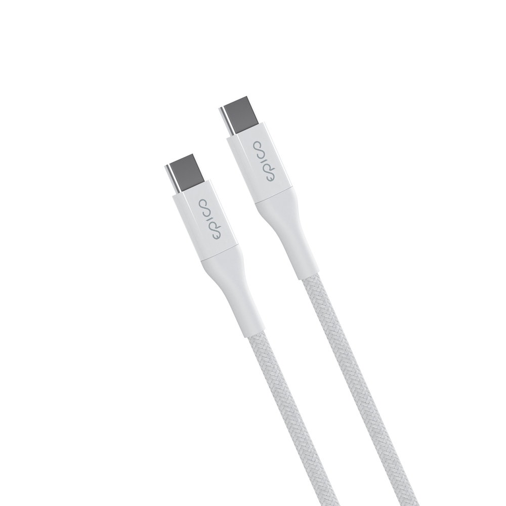 Epico Braided PD Cable 1.2m USB-C to USB-C - bílý