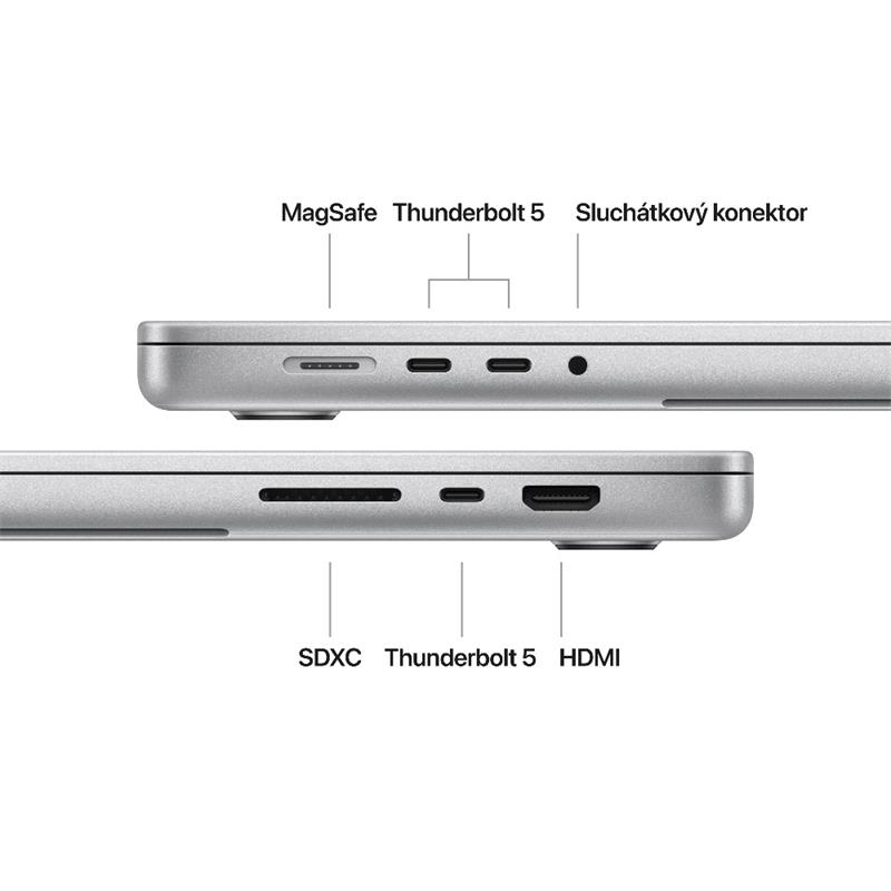 CTO MacBook Pro 16" Apple M4 Pro 14c CPU/20c GPU/48GB/1TB Stříbrný CZ s nanotexturou