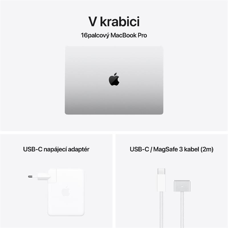 CTO MacBook Pro 16" Apple M4 Pro 14c CPU/20c GPU/48GB/1TB Stříbrný CZ s nanotexturou