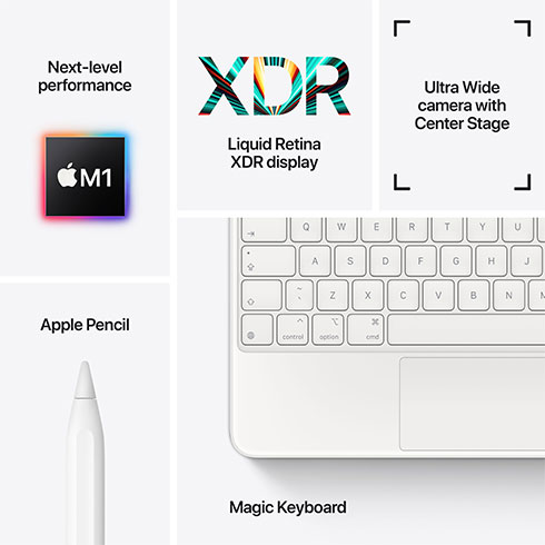 iPad Pro 12.9" Wi-Fi 128GB Vesmírně šedý (2021) *Použitý s DPH – Třída A*