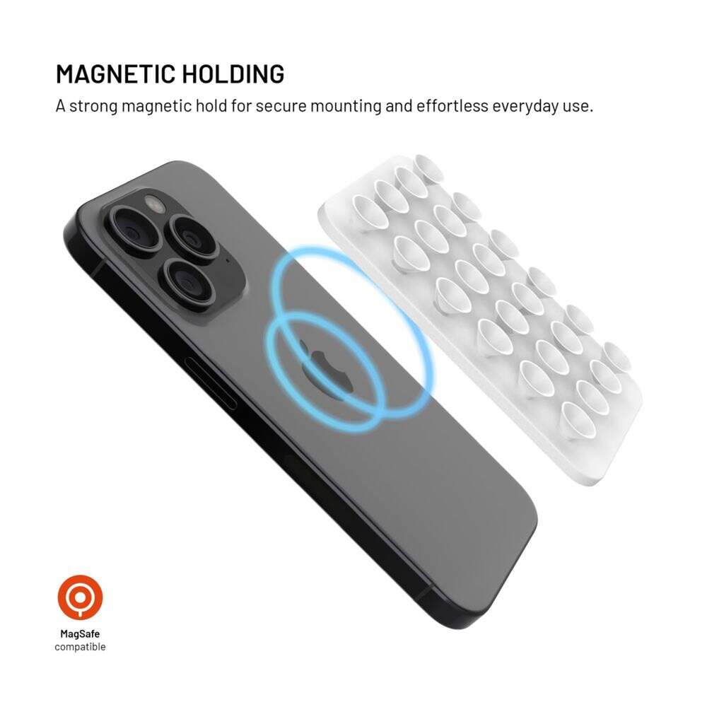 FIXED MagMate MagSafe držiak s prisavkam, biely