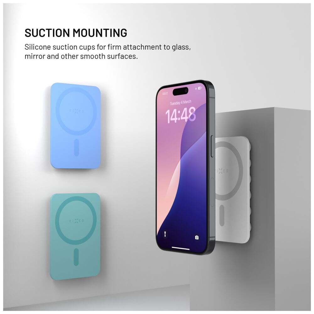 FIXED MagMate MagSafe držiak s prisavkam, biely