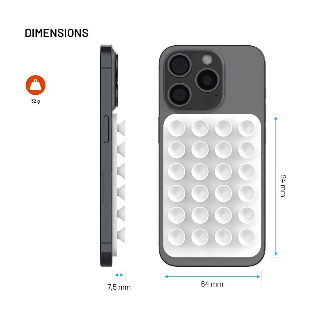 FIXED MagMate MagSafe držiak s prisavkam, biely