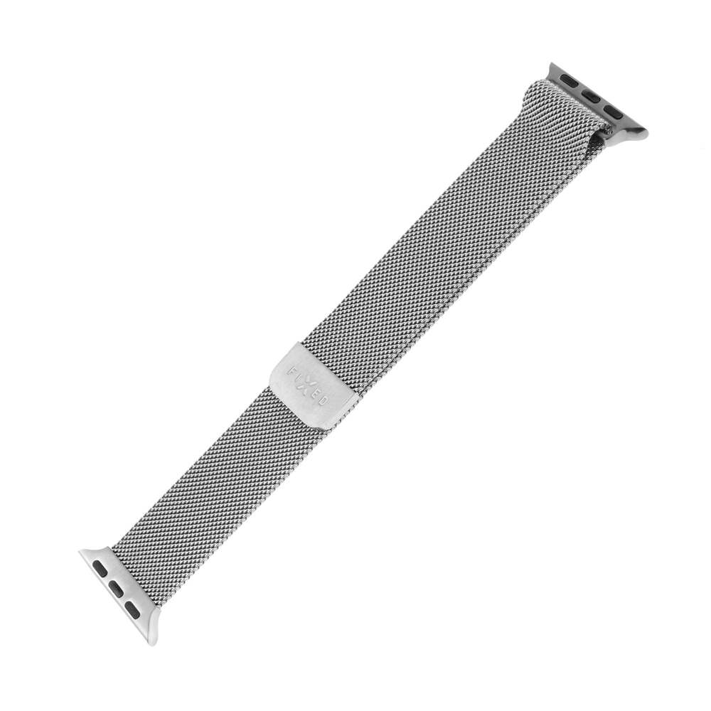 FIXED Mesh Strap pre Apple Watch 38/40/41mm, strieborný