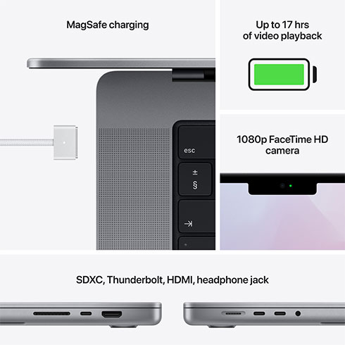 CTO MacBook Pro 14" Apple M1 Pro 8-core CPU 14-core GPU 16GB 1TB Space Gray SK *Použitý s DPH - Trieda B*