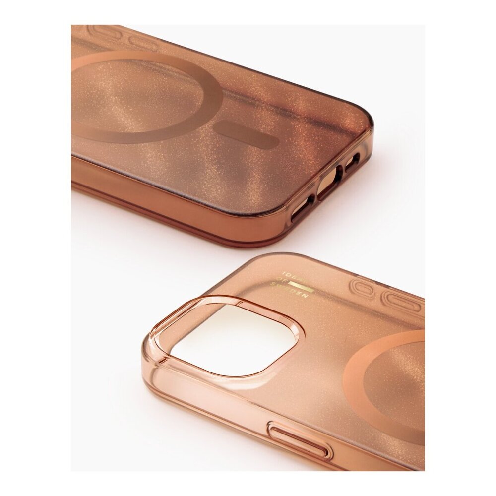 iDeal Fashion Clear Case MagSafe iPhone 13/14/15/ 16e/17e Mocha Mousse