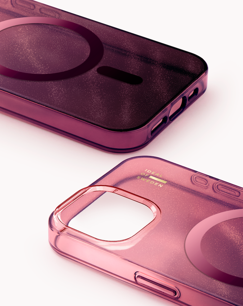 iDeal Fashion Clear Case MagSafe iPhone 13/14/15/16e/17e Cherry Lacquer