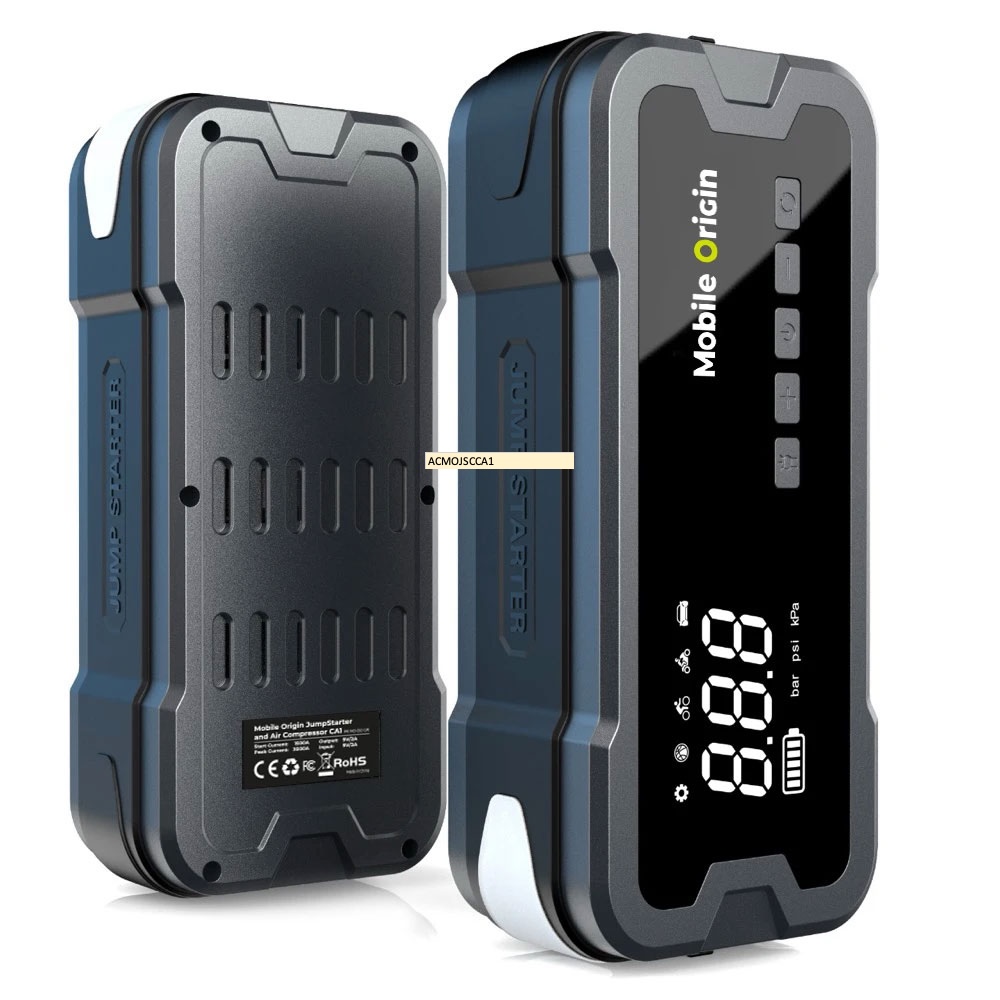 Mobile Origin Powerbank JumpStarter and Air Compressor CA01 - Black