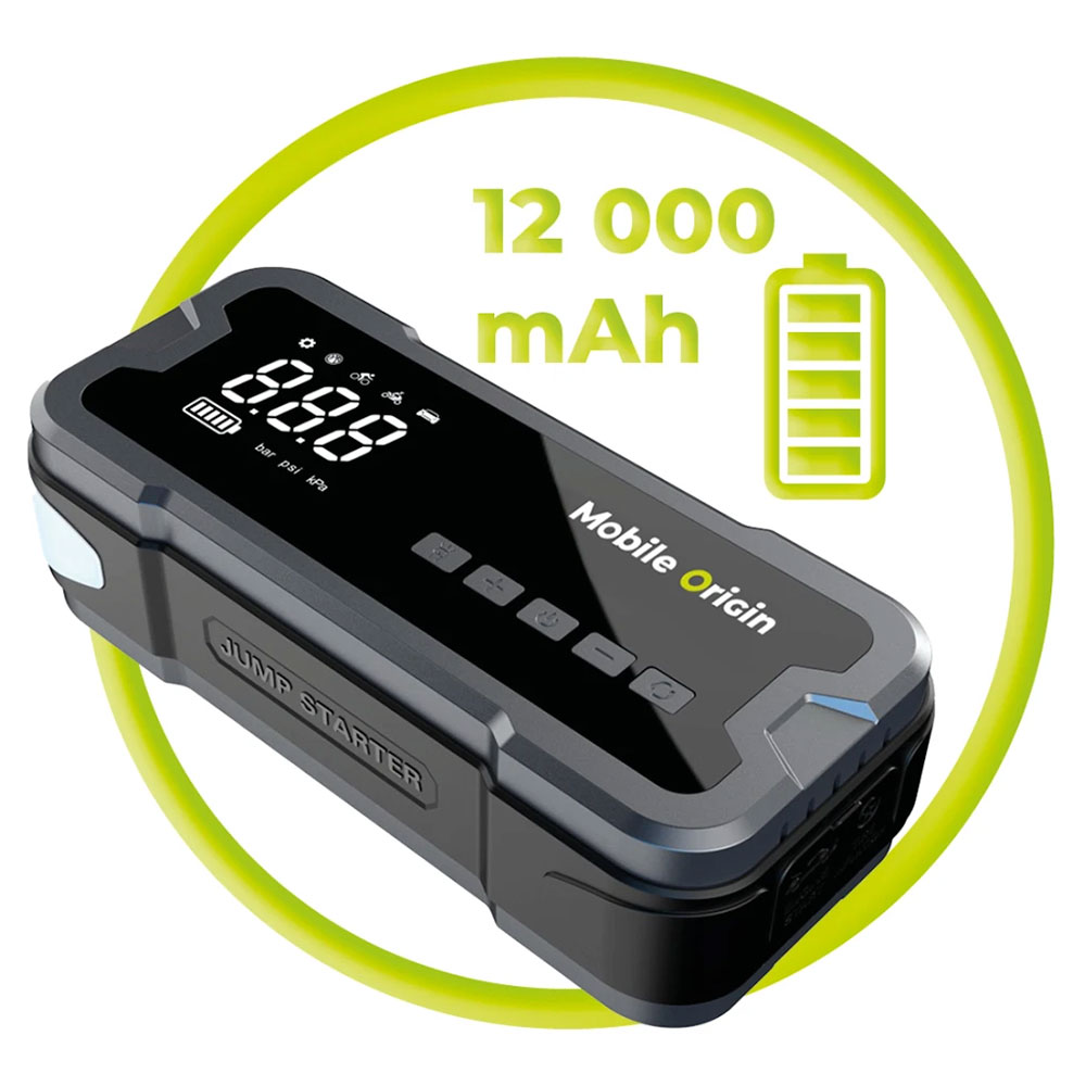 Mobile Origin Powerbank JumpStarter and Air Compressor CA01 - Black