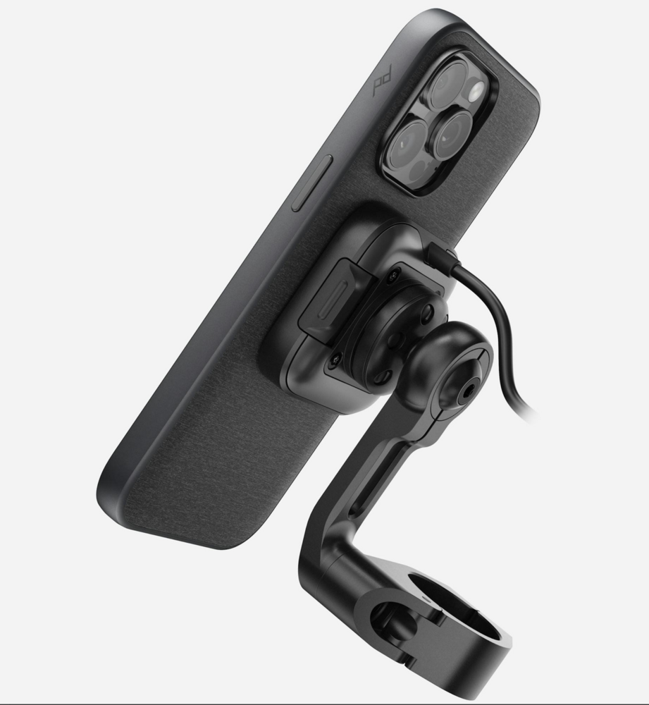 Peak Design Motorcycle Mount - Bar Mount Charging V2 - Black