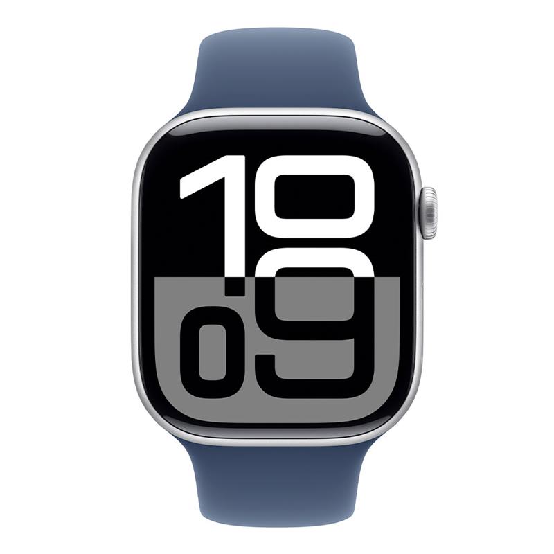 Apple Watch Series 10 GPS 46mm Silver Aluminium Case with Denim Sport Band - S/M *Aktivovaný*
