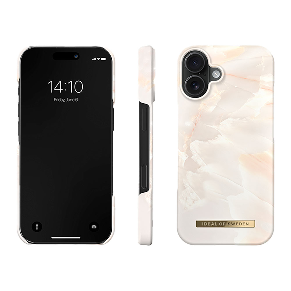 iDeal Fashion Printed Case MagSafe iPhone 17 Rose Pearl Marble