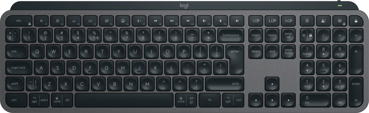 Logitech MX Keys S-bezdrátová podsvícená klávesnice-DE-grafitová