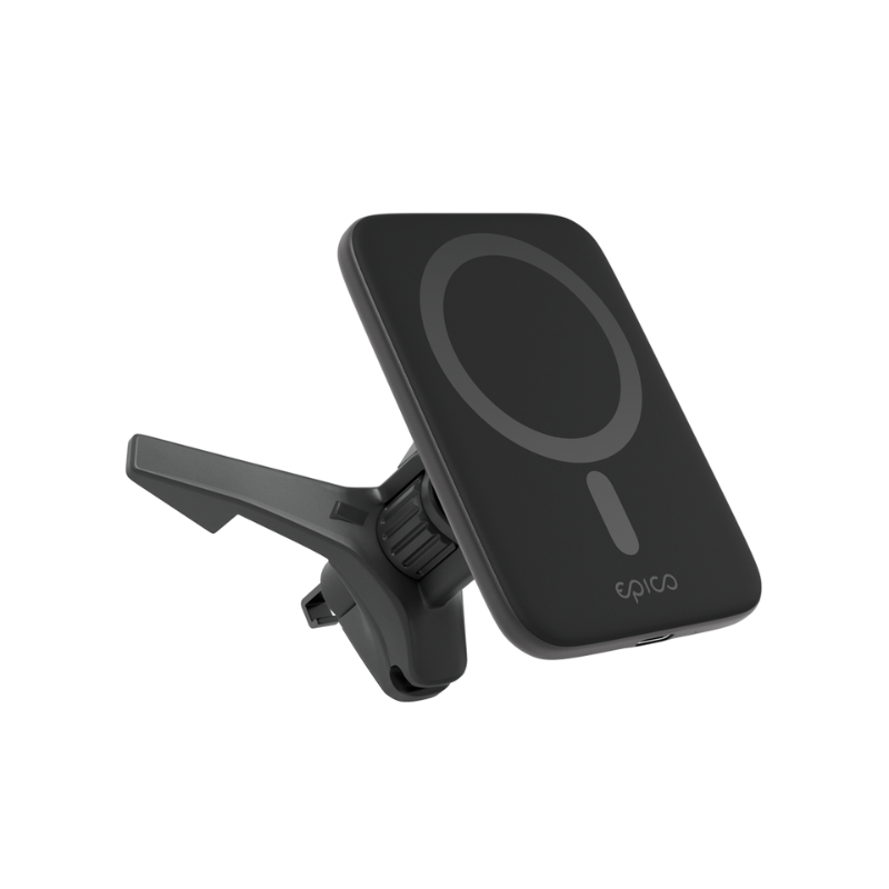iStores by Epico Qi2 Mag+ Ultrathin Car Charger Wireless Charging 15W - černá