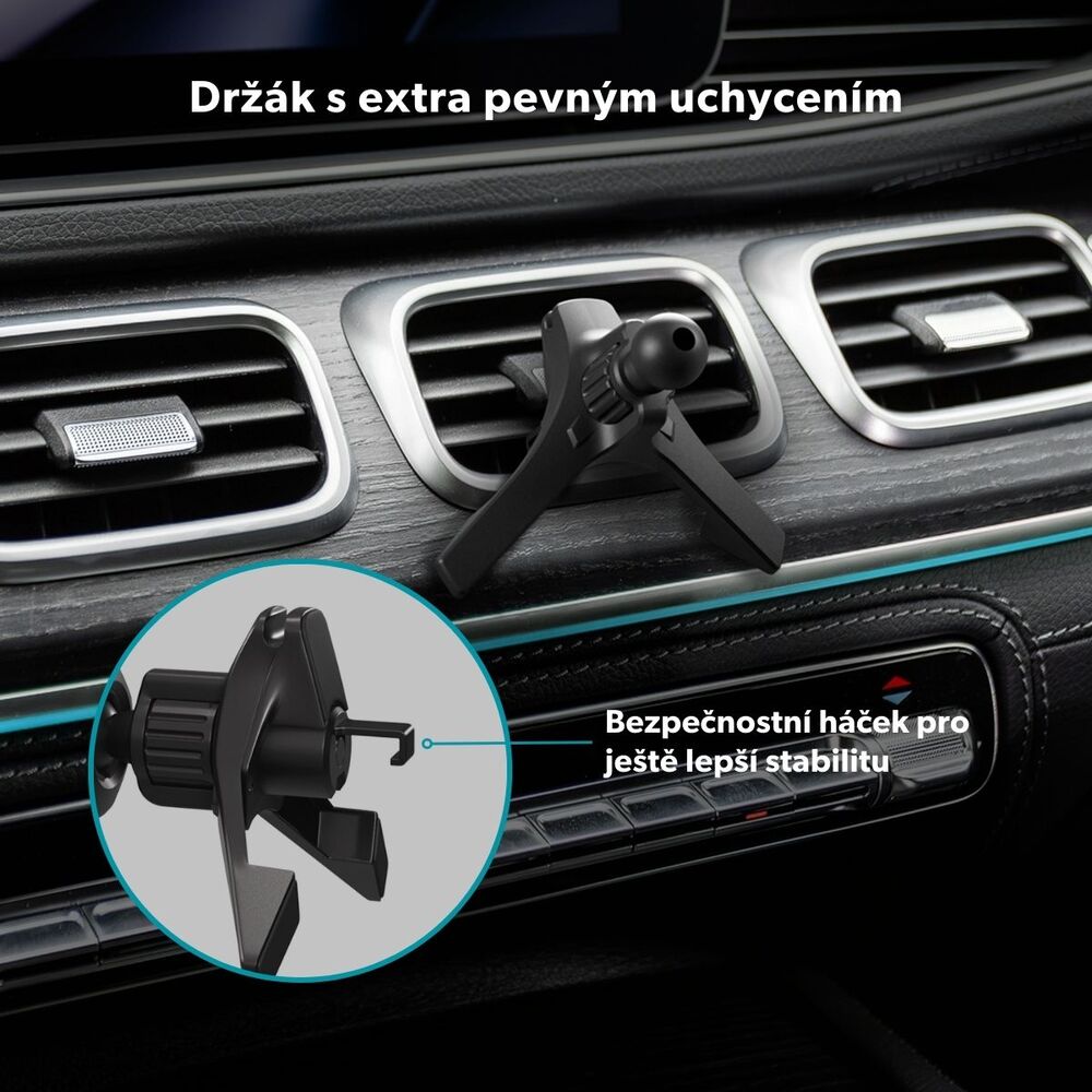 iStores by Epico Qi2 Mag+ Ultrathin Car Charger Wireless Charging 15W - černá