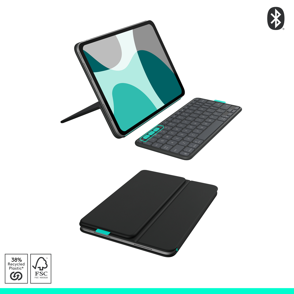 Logitech FLIP FOLIO pre iPad Pro 11"(M4), iPad Air 11"(M2+M3), iPad Air (5.gen.), US , grafitová