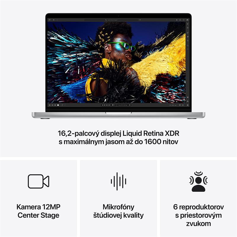 MacBook Pro 16" Apple M4 Max 16C CPU 40C GPU 48GB 1TB Strieborný INT English