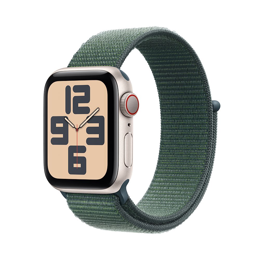 Apple Watch SE GPS + Cellular 40mm Starlight Aluminium Case with Lake Green Sport Loop *Aktivovaný*