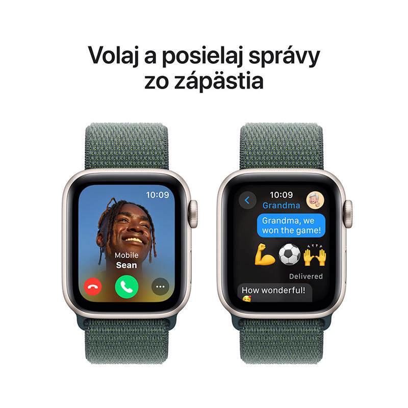 Apple Watch SE GPS + Cellular 40mm Starlight Aluminium Case with Lake Green Sport Loop *Aktivovaný*