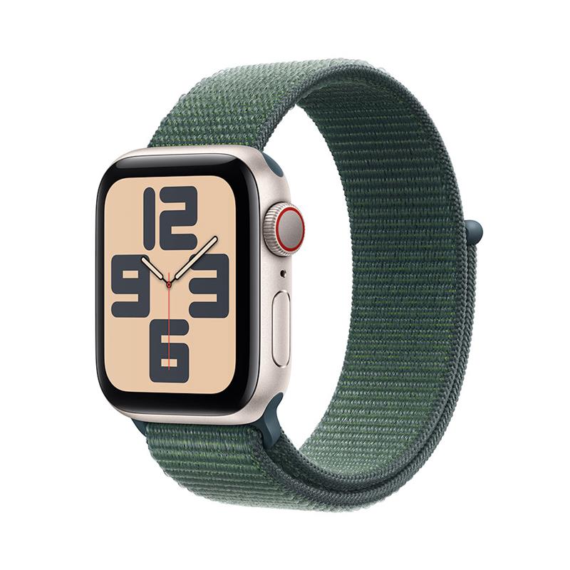 Apple Watch SE GPS + Cellular 40mm Starlight Aluminium Case with Lake Green Sport Loop *Aktivovaný*
