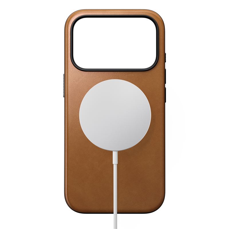 Nomad kryt Modern Leather Case Magsafe pre iPhone 17 Pro - English Tan
