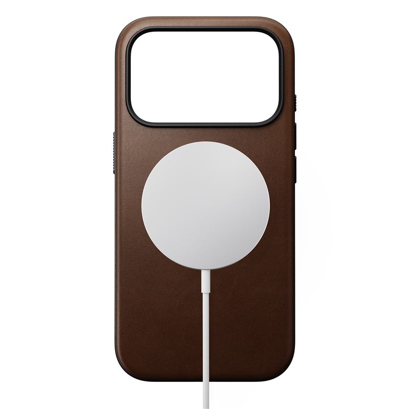 Nomad kryt Modern Leather Case Magsafe pre iPhone 17 Pro - Brown