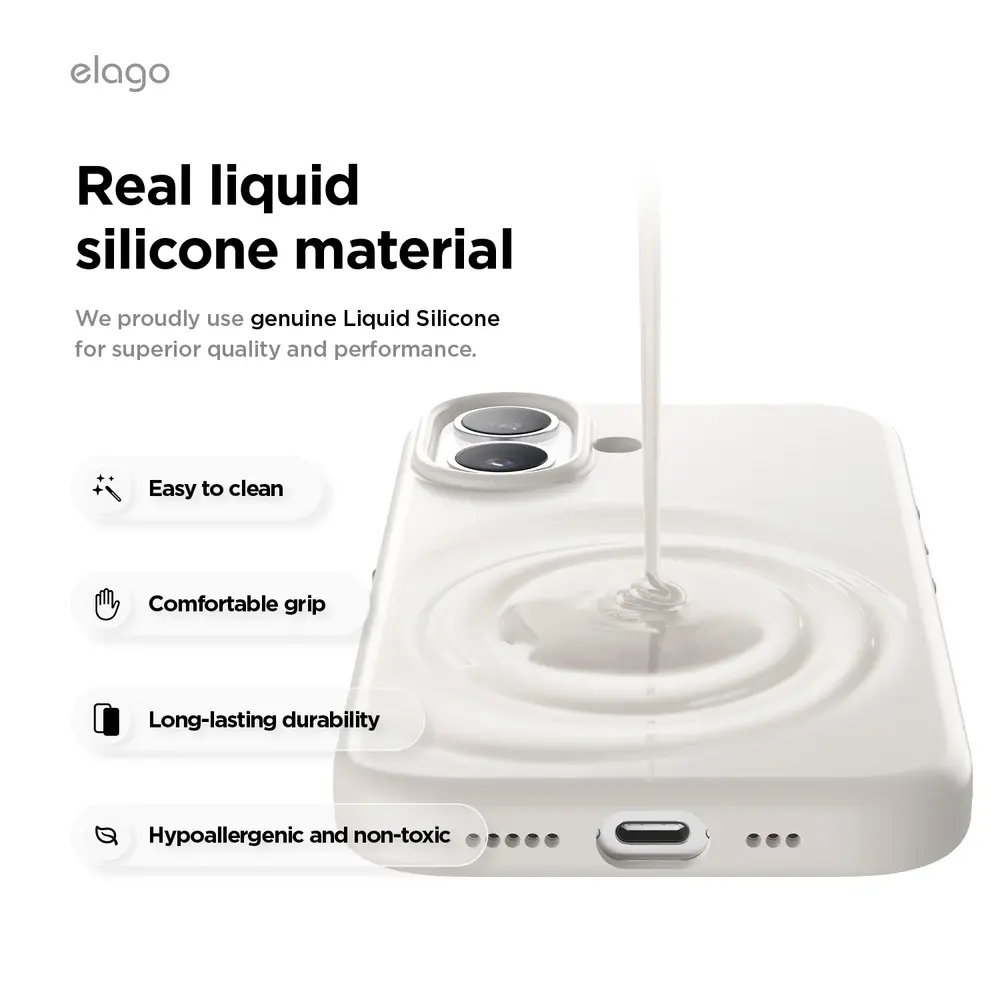 Elago kryt Silicone Case Magsafe Camera Control pre iPhone 17 - Light Lilac