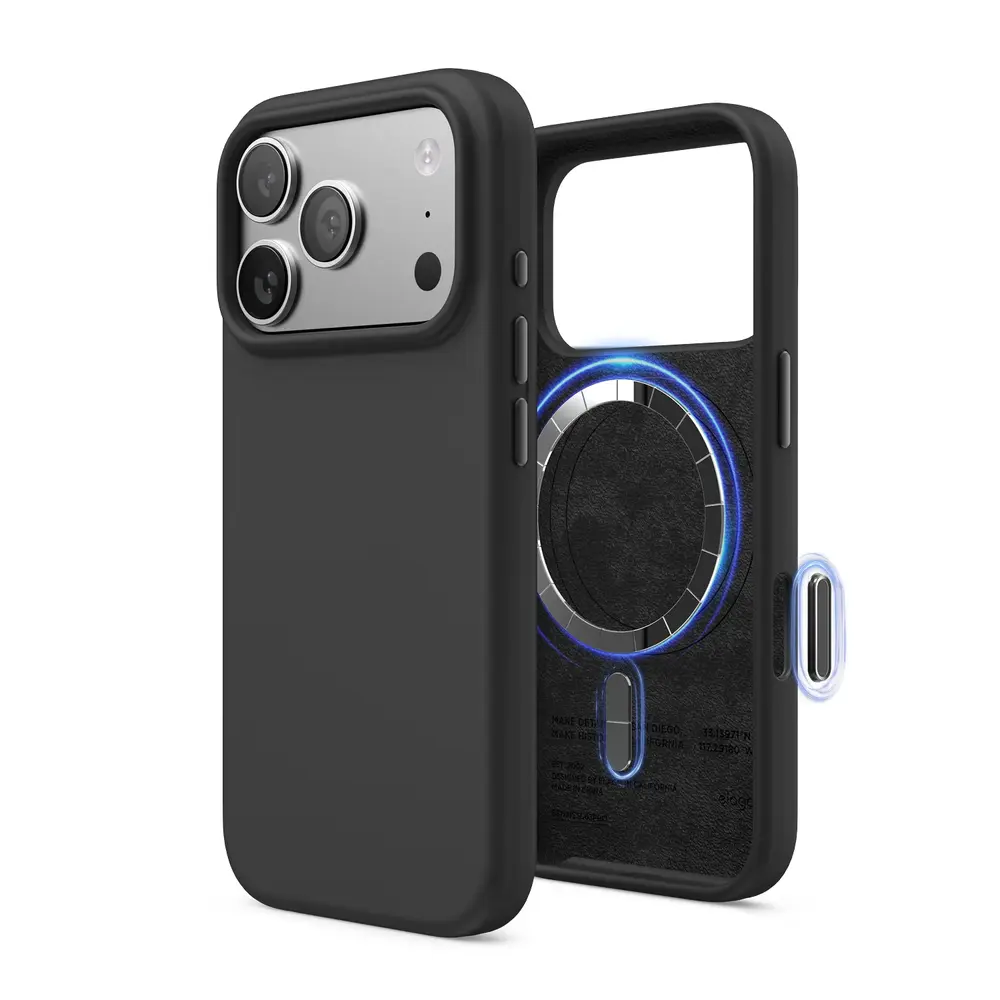 Elago kryt Silicone Case Magsafe Camera Control pre iPhone 17 Pro - Black
