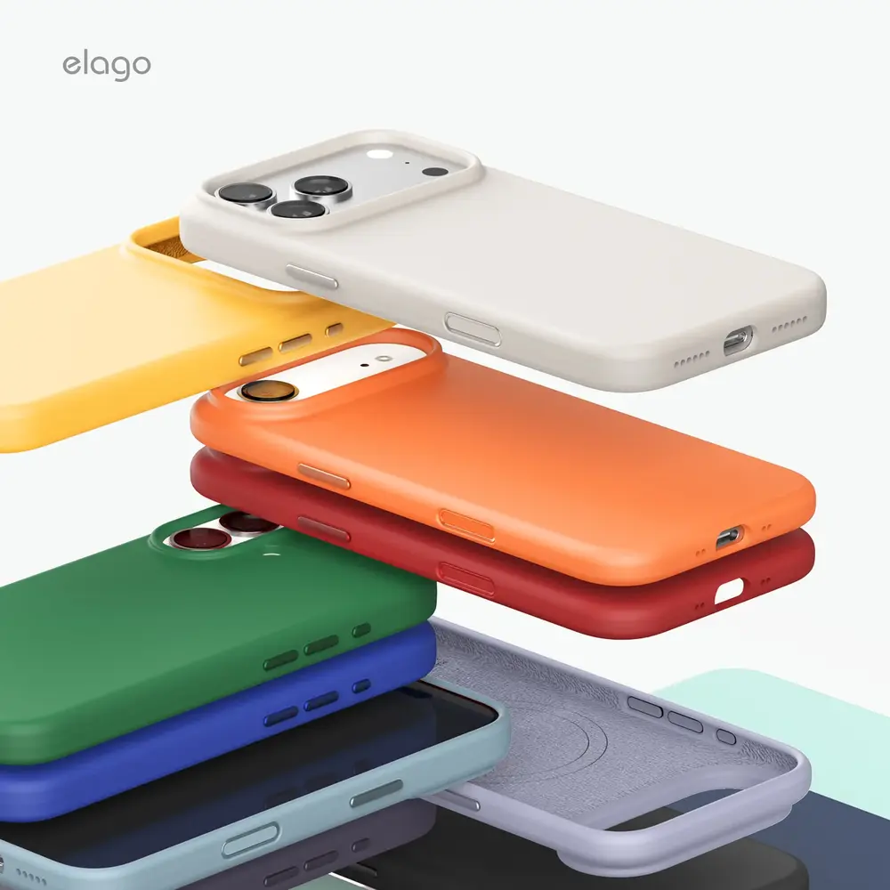Elago kryt Silicone Case Magsafe Camera Control pre iPhone 17 Pro - Stone