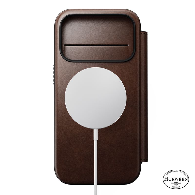 Nomad pouzdro Modern Leather Folio Magsafe pro iPhone 17 Pro - Rustic Brown