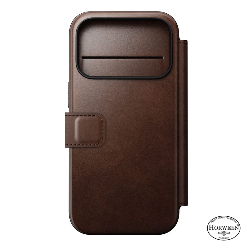 Nomad pouzdro Modern Leather Folio Magsafe pro iPhone 17 Pro - Rustic Brown