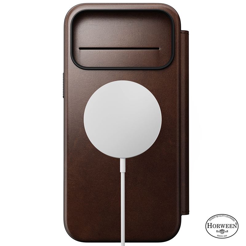 Nomad puzdro Modern Leather Folio Magsafe Horween pre iPhone 17 Pro Max - Rustic Brown