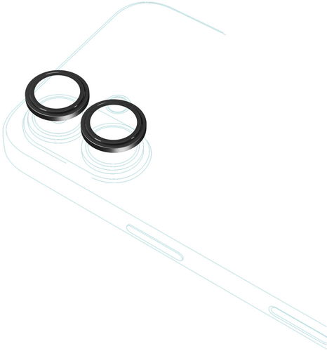 iStores by Epico Aluminium Lens Protectors Číry obraz iPhone 17 - čierna