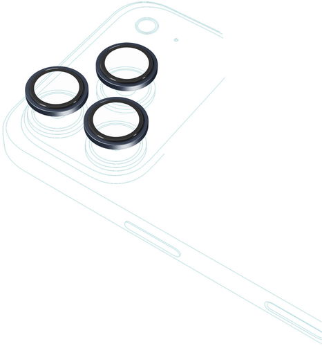 iStores by Epico Aluminium Lens Protectors Číry obraz iPhone 17 Pro/17 Pro Max - modrá