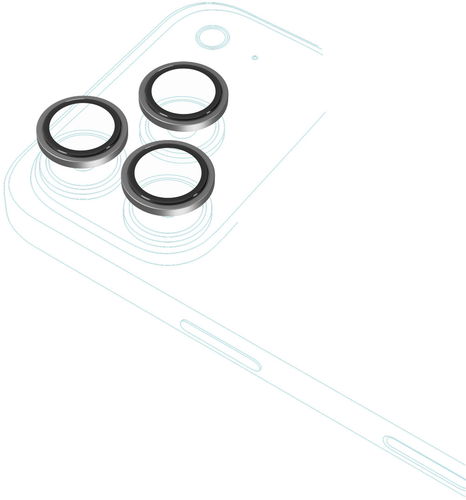iStores by Epico Aluminium Lens Protectors Číry obraz iPhone 17 Pro/17 Pro Max - strieborná