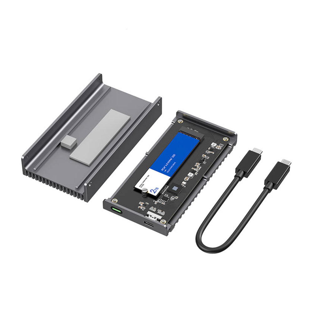 LMP DataFlash USB4 Enclosure M.2 NVMe PCIe SSD - Silver