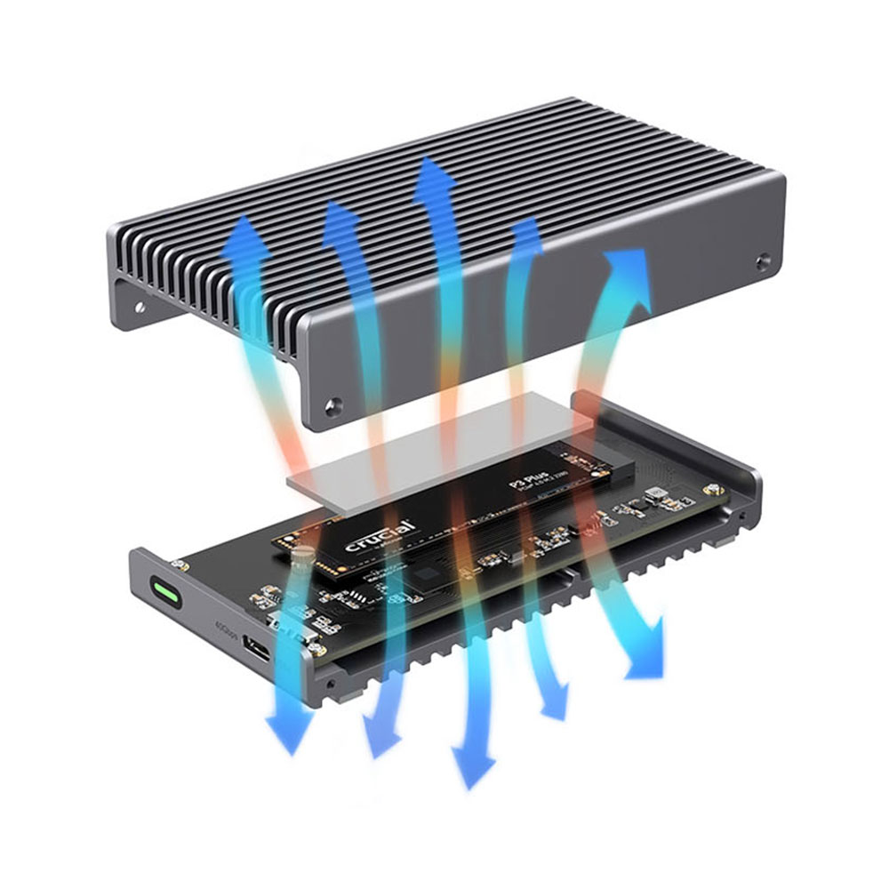 LMP DataFlash USB4 Enclosure M.2 NVMe PCIe SSD - Silver