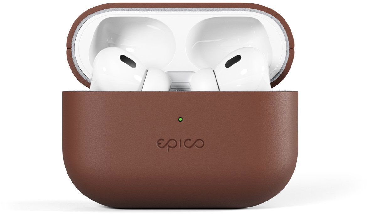 Epico Leather Case pre Airpods Pro 3 - hnedá