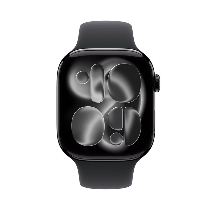 Apple Watch Series 11 GPS 42mm Klavírny čierny hliník s čiernym športovým remienkom - S/M