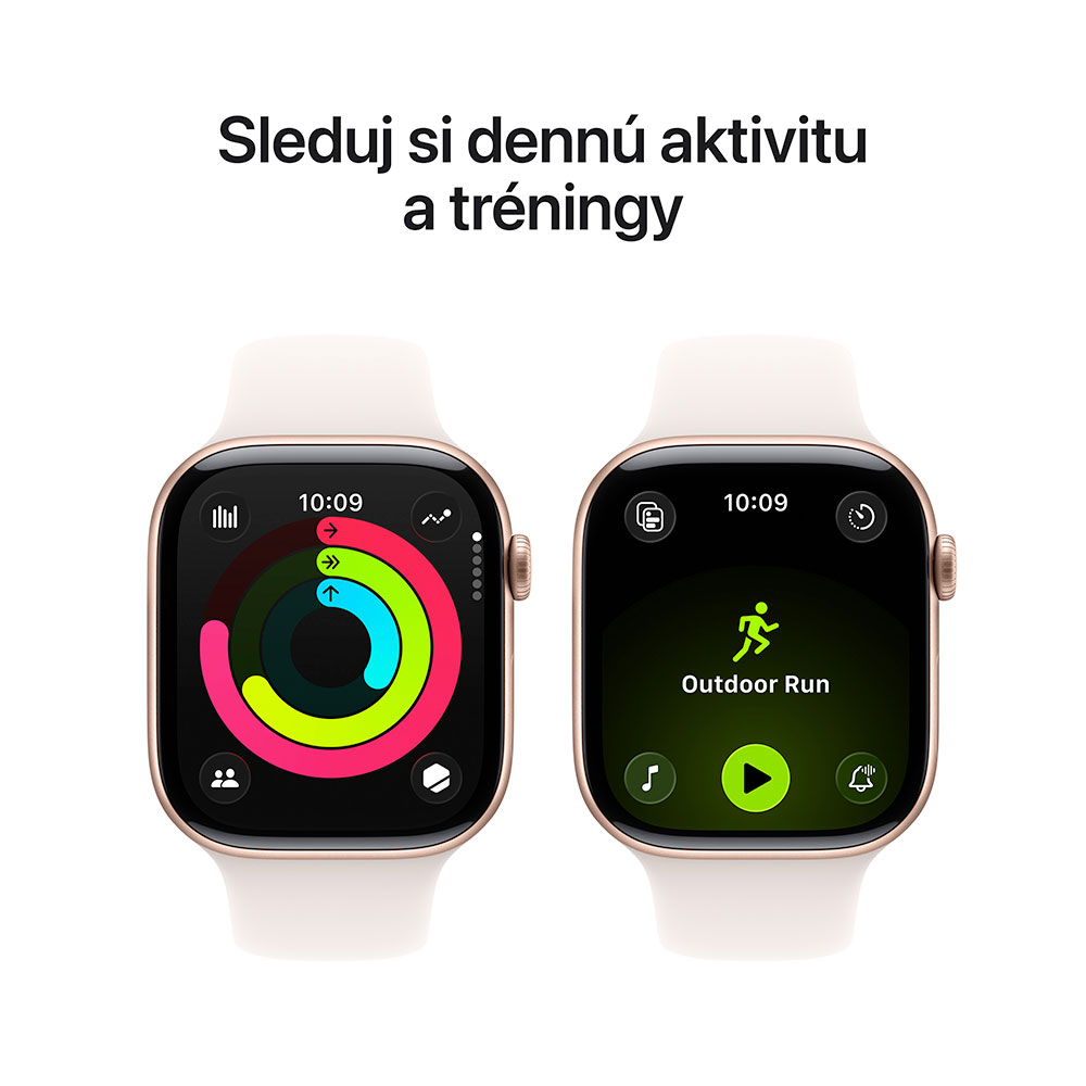 Apple Watch Series 11 GPS 42mm Ružový zlatý hliník so svetlo ružovým športovým remienkom - S/M