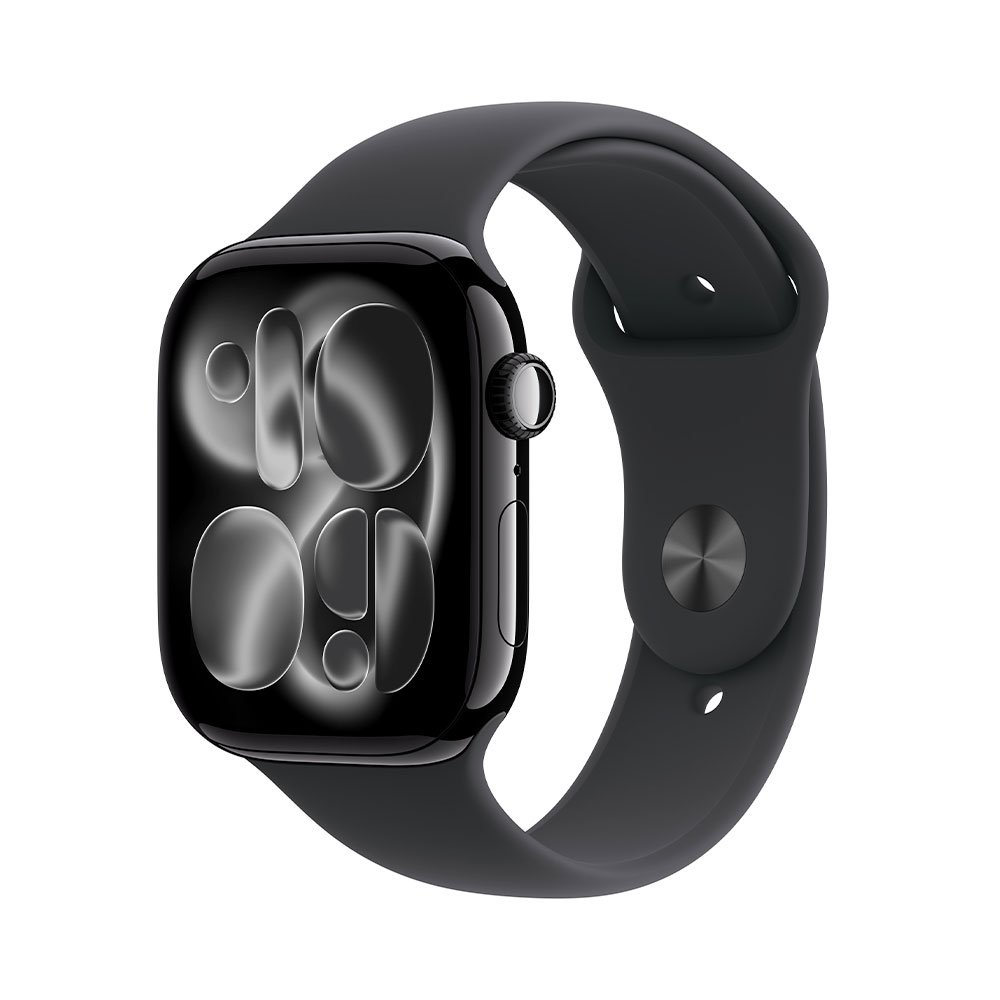 Apple Watch Series 11 GPS + Cellular 42mm Klavírny čierny hliník s čiernym športovým remienkom - S/M