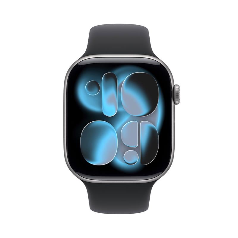 Apple Watch Series 11 GPS + Cellular 42mm Kozmický sivý hliník s čiernym športovým remienkom - M/L